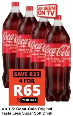 Checkers Coca-Cola Original Taste Less Sugar Soft Drink offer