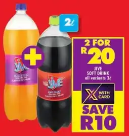 Shoprite Jive soft drink all variants offer
