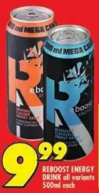 Shoprite Reboost energy drink all variants offer
