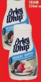 Shoprite Orley whip dessert topping imitation cream offer