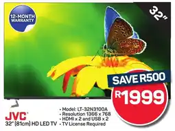 Pick n Pay Hypermarket JVC 32" (81cm) HD LED TV offer
