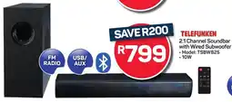 Pick n Pay Hypermarket TELEFUNKEN 2.1 Channel Soundbar with Wired Subwoofer offer