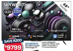 Pick n Pay Hypermarket SKYWORTH 65" (165cm) QLED UHD Google TV offer