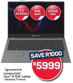 Pick n Pay Hypermarket Packard Bell Lemans Intel Core i3 15.6" Laptop offer