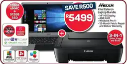 Pick n Pay Hypermarket MECER Intel Celeron Laptop Bundle offer