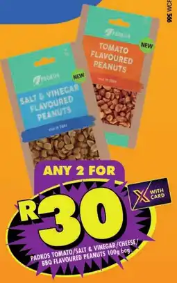 Shoprite Padkos tomato/ salt & vinegar/ cheese/ bbq flavoured peanuts offer