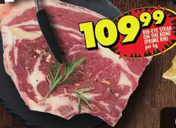 Shoprite Rib-eye steak on the bone (prime rib) offer