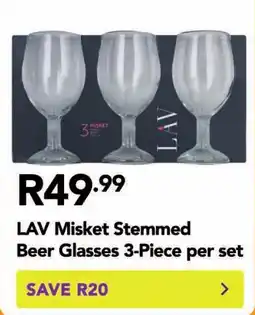 Shoprite LAV Misket Stemmed Beer Glasses offer