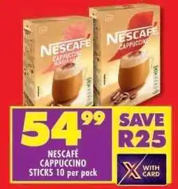 Shoprite NESCAFÉ CAPPUCCINO STICKS 10 per pack offer