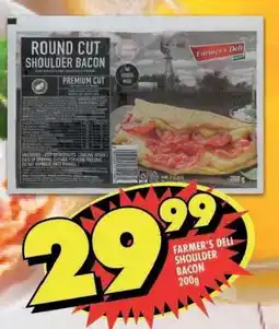 Shoprite FARMER'S DELI SHOULDER BACON 200g offer