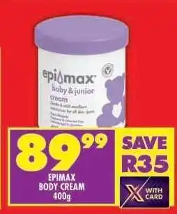 Shoprite EPIMAX BODY CREAM 400g offer