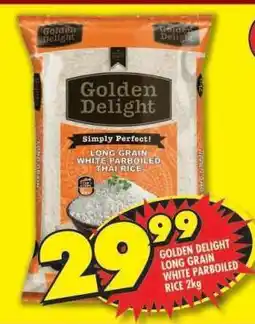 Shoprite GOLDEN DELIGHT LONG GRAIN WHITE PARBOILED RICE 2kg offer