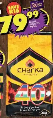 Shoprite Charka Briquettes 4kg bag offer