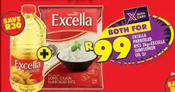 Shoprite Excella Parboiled Rice 2kg + Excella Sunflower Oil 2L offer