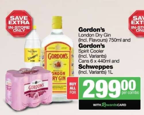 Gordon's specials at Spar Tops – Aug 2025