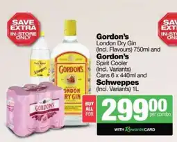 Spar Tops Gordon’s London Dry Gin Combo offer