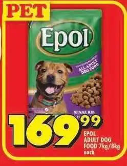Shoprite EPOL ADULT DOG FOOD 7kg/8kg offer