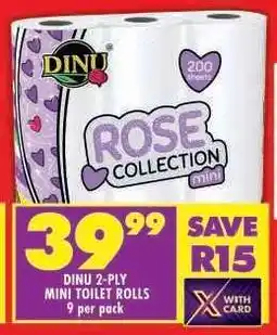 Shoprite Dinu 2-Ply Mini Toilet Rolls offer