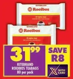 Shoprite Ritebrand Rooibos Teabags offer