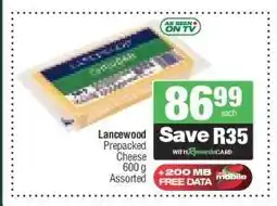 Spar Lancewood Prepacked Cheese offer