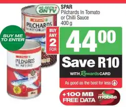 Spar SPAR Pilchards In Tomato or Chilli Sauce 400 g offer