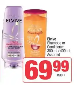 Spar Elvive Shampoo or Conditioner offer