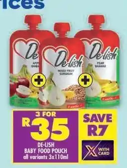 Shoprite DE-LISH BABY FOOD POUCH offer