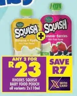 Shoprite Rhodes Squish Baby Food Pouch offer