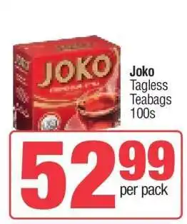 Spar Joko Tagless Teabags 100s offer