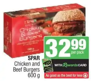 Spar SPAR Chicken and Beef Burgers offer