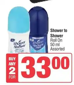 Spar Shower to Shower Roll On offer
