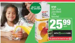 Spar SPAR 100% Fruit Juice Blend offer