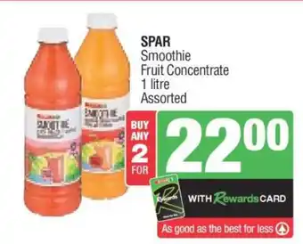 Spar SPAR Smoothie Fruit Concentrate offer