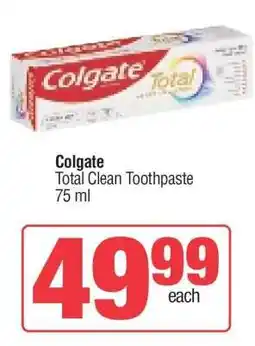 Spar Colgate Total Clean Toothpaste offer