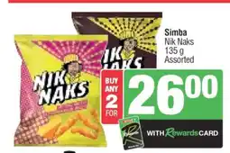 Spar SIMBA NIK NAKS offer