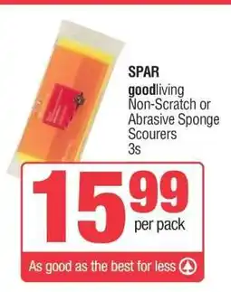 Spar SPAR goodliving Non-Scratch or Abrasive Sponge Scourers 3s offer