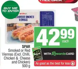 Spar SPAR Smoked or Red Viennas offer