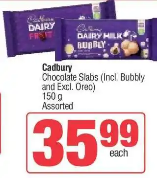 Spar Cadbury Chocolate Slabs offer
