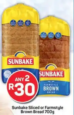 Pick n Pay Sunbake Sliced or Farmstyle Brown Bread 700g offer