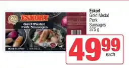 Spar Eskort Gold Medal Pork Sausages offer