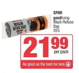 Spar SPAR goodliving Black Refuse Bag 20's offer