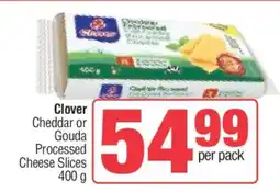 Spar CLOVER Cheddar or Gouda Processed Cheese Slices offer