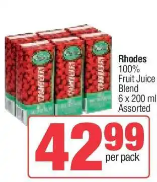 Spar RHODES 100% FRUIT JUICE BLEND offer