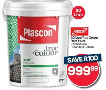 Pick n Pay Hypermarket Plascon 20 Litre True Colour Roof Paint offer