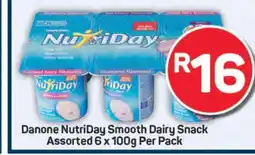 Pick n Pay Danone NutriDay Smooth Dairy Snack Assorted 6 x 100g Per Pack offer