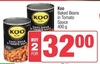 Spar Koo Baked Beans in Tomato Sauce offer