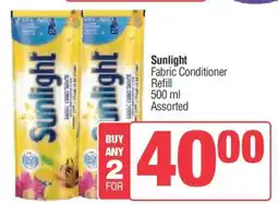 Spar Sunlight Fabric Conditioner Refill offer