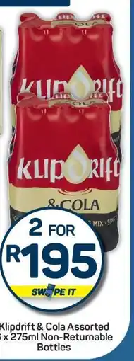 Pick n Pay Klipdrift & Cola Assorted offer