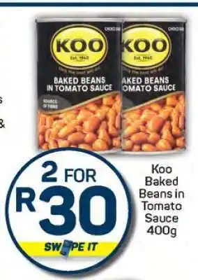 Pick n Pay Koo Baked Beans in Tomato Sauce 400g offer