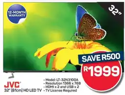 Pick n Pay Hypermarket JVC 32 HD LED TV offer